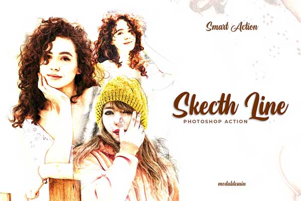 Sketch Line Photoshop Action