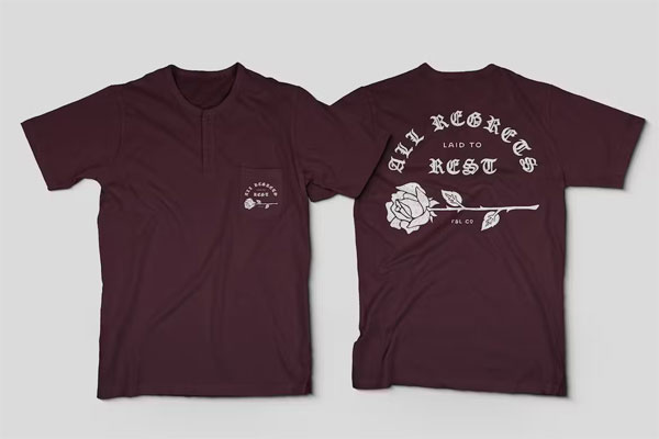 Unisex Button Down T-Shirt Mockup