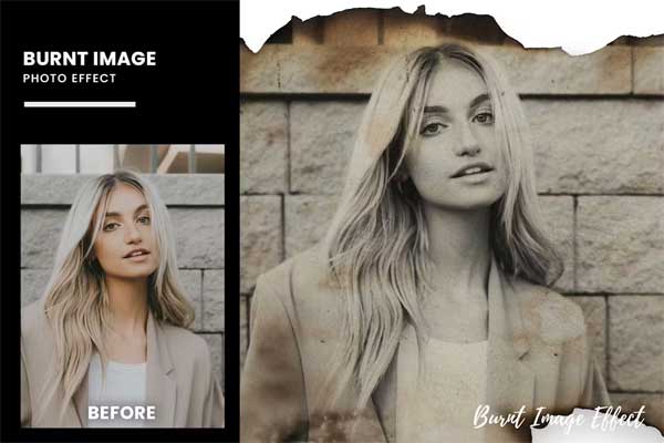 Burnt Image Photo Effect