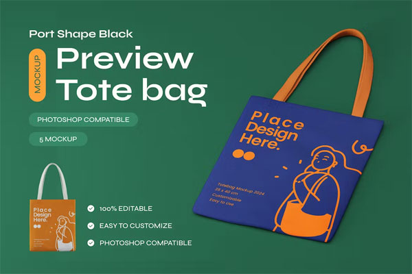 Canvas Bag Mockup Set