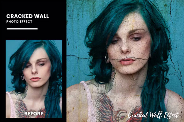 Cracked Wall Photo Effects