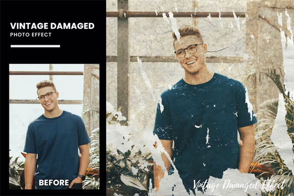 Damaged Vintage Photo Effect