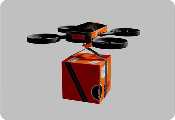 Delivery Drone PSD Mockup