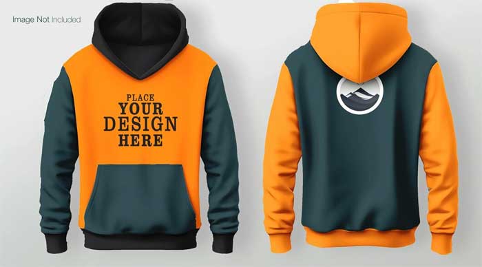 Editable Realistic Hoodie Mockup PSD Design
