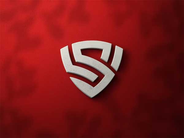 Elegant Red Logo PSD Mockup