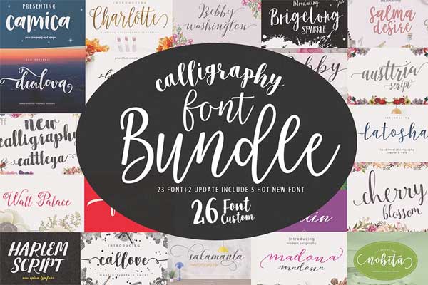 Font Bundle Calligraphy