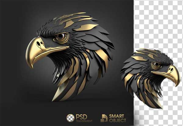 Gold Eagle Logo With Black Background