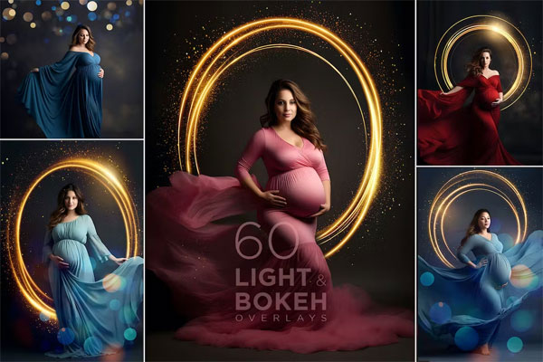 Golden Light Ring PNG Photoshop Overlay