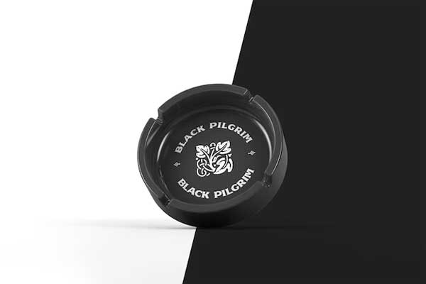 Gravity Round Ashtray With Printed Logo Mockup