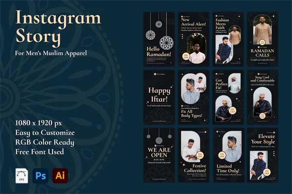 Men’s Muslim Apparel Instagram Story