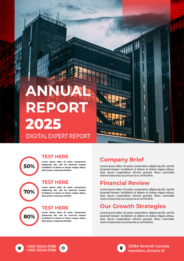 Modern Annual Report Business Flyer Template Design