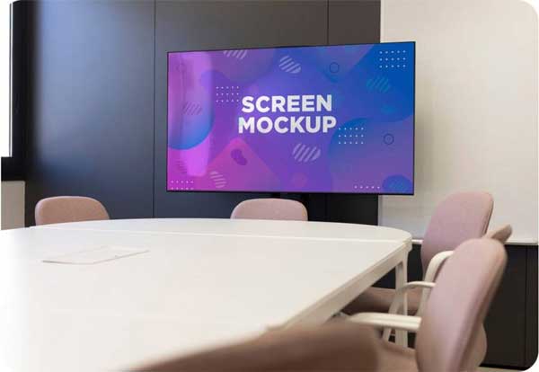 PSD Conference Room Mockup Design
