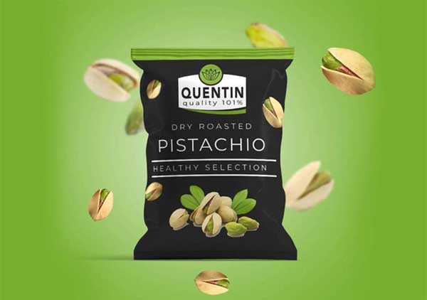 Quentin Nuts Brand Packaging Mockup