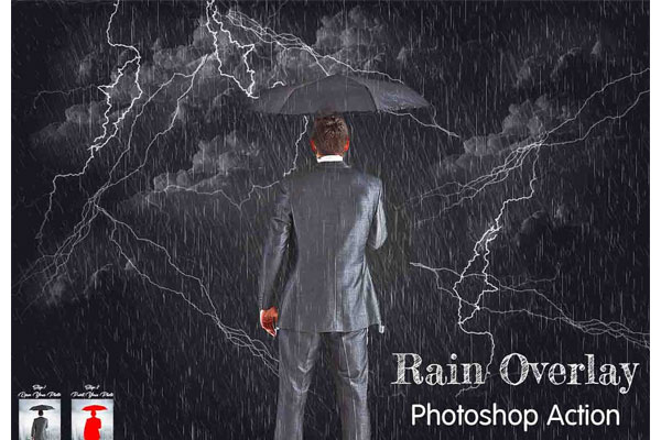 Rain Overlay Photoshop Action