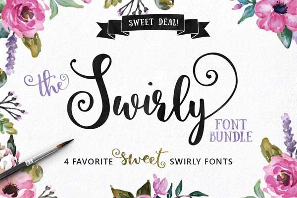Swirly Font Bundle