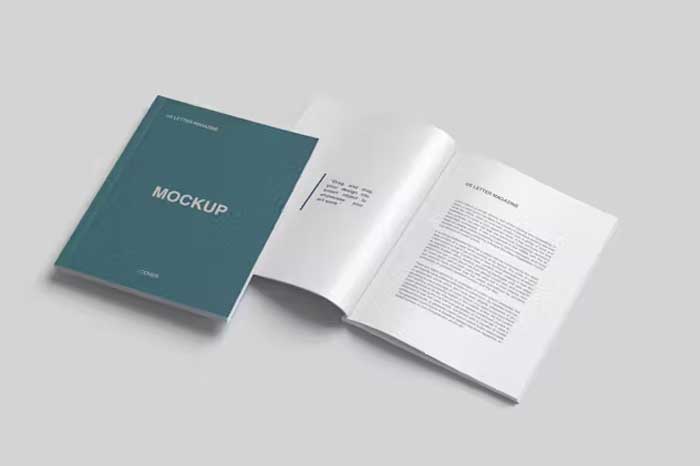 US Letters Cover and Magazine Mockup