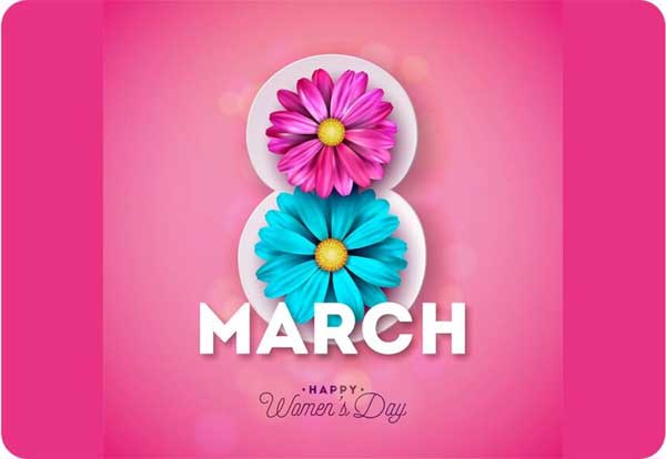 Vector Happy Women’s Day Floral Greeting Card
