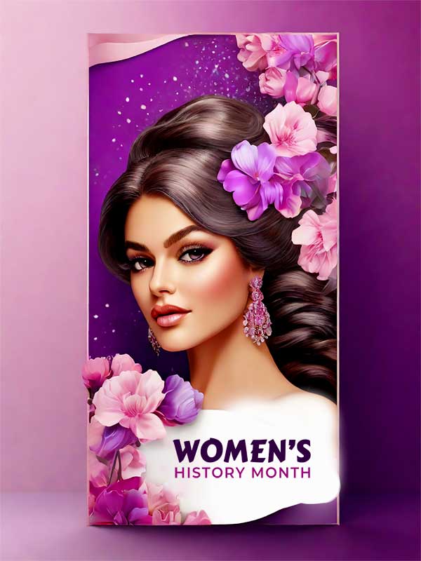 Women’s History Month Background PSD