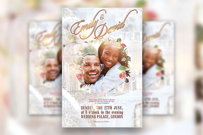 3 Bright Modern Wedding Invitation Flyer Templates