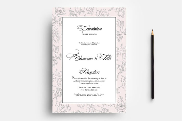 Elegant Wedding Stationery Templates