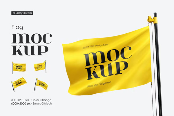 Flags Mockup Set
