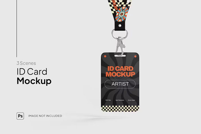 Lanyard Mockup Free Download