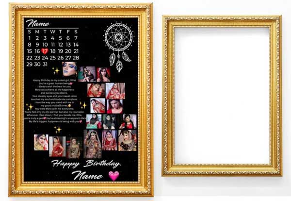 Luxurious Gold Picture Frame Mockup