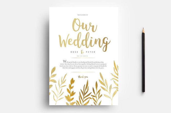 Minimal Boho Watercolor Wedding Template