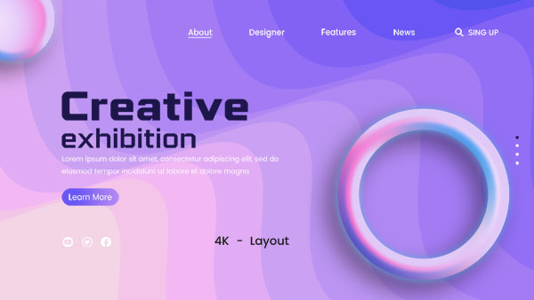 Powerful & Creative Landing Page Template Design