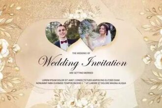 Golden Wedding Invitation Project For After Effects