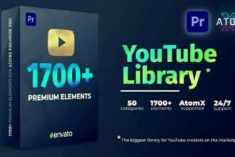 1700+ Premium YouTube Elements, Transitions Pack