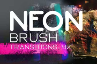 Neon Brush Transitions 4K For AE