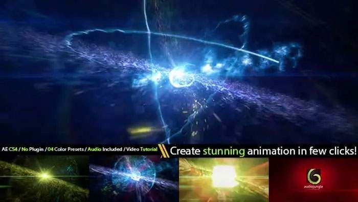 Cinematic Space Particles Explosion Logo Intro Template