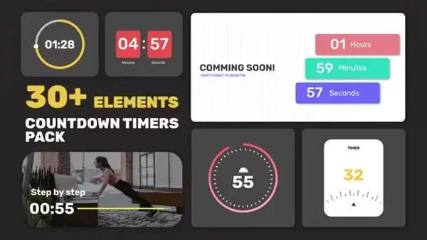 Countdown Timers Pack After Effects Template