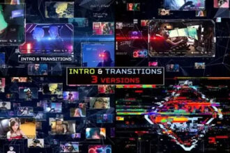 Cyber Network Intro and Transitions After Effects Template