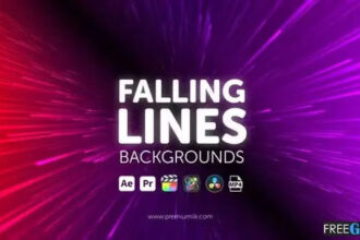 Falling Lines Backgrounds After Effects Template