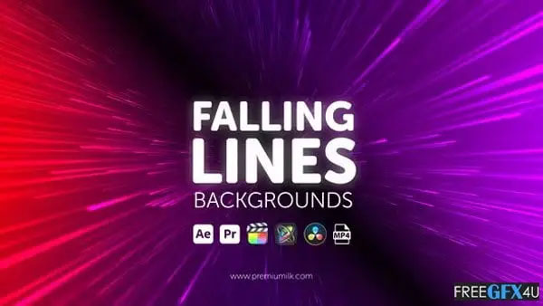 Falling Lines Backgrounds After Effects Template