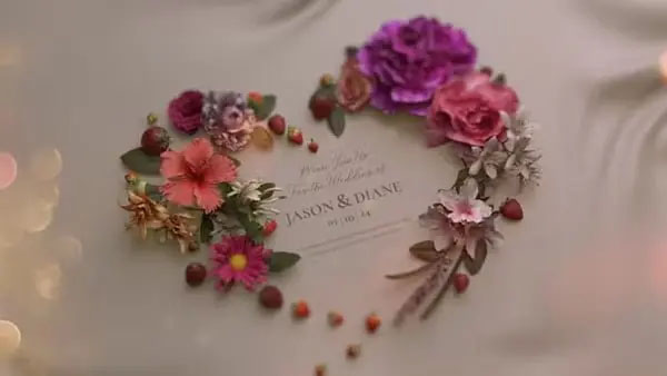 Floral Wedding Slideshow After Effects Template