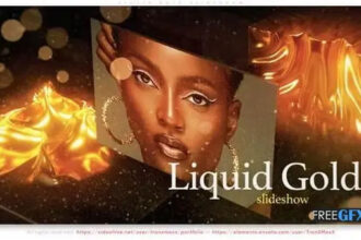 Liquid Gold Slideshow After Effects Template