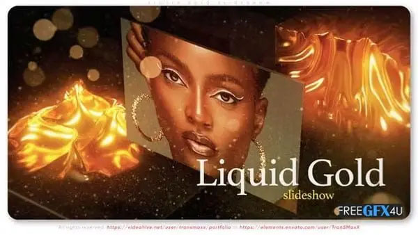 Liquid Gold Slideshow After Effects Template