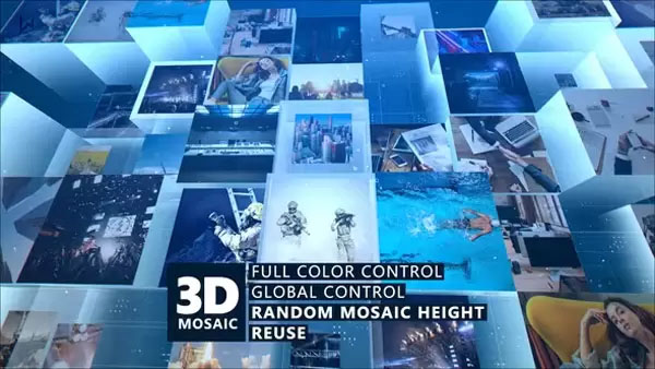 Mosaic Digital Technology After Effects Template
