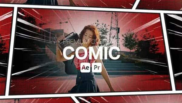 Premium Comic Overlays Pack After Effects Template