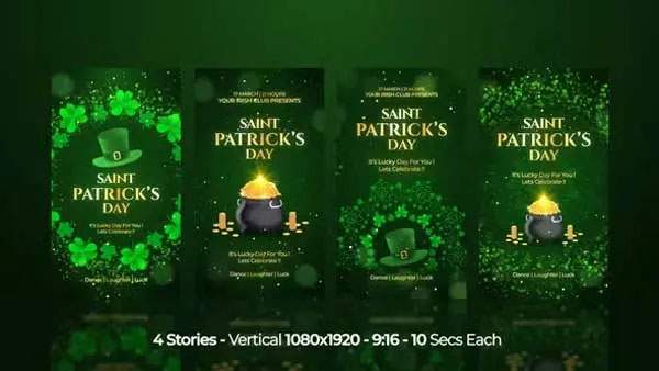 St Patrick's Day Instagram Stories After Effects Template