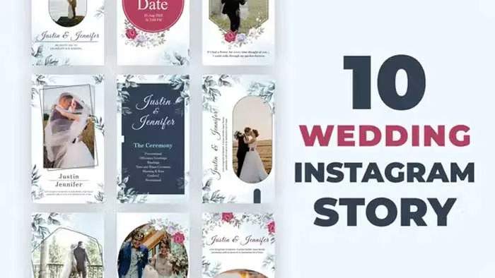Wedding Invitation Instagram Story Pack After Effects Template